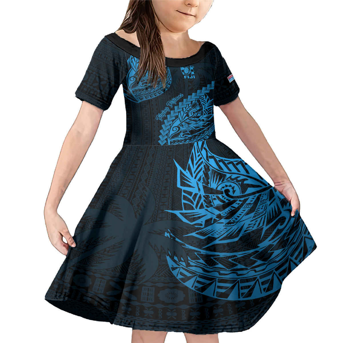 custom-fiji-rugby-family-matching-mermaid-dress-and-hawaiian-shirt-kaiviti-fijian-tribal-world-cup-blue-no2