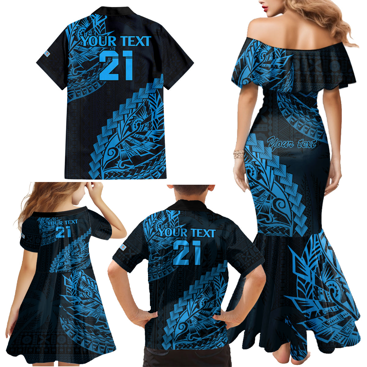 custom-fiji-rugby-family-matching-mermaid-dress-and-hawaiian-shirt-kaiviti-fijian-tribal-world-cup-blue-no2