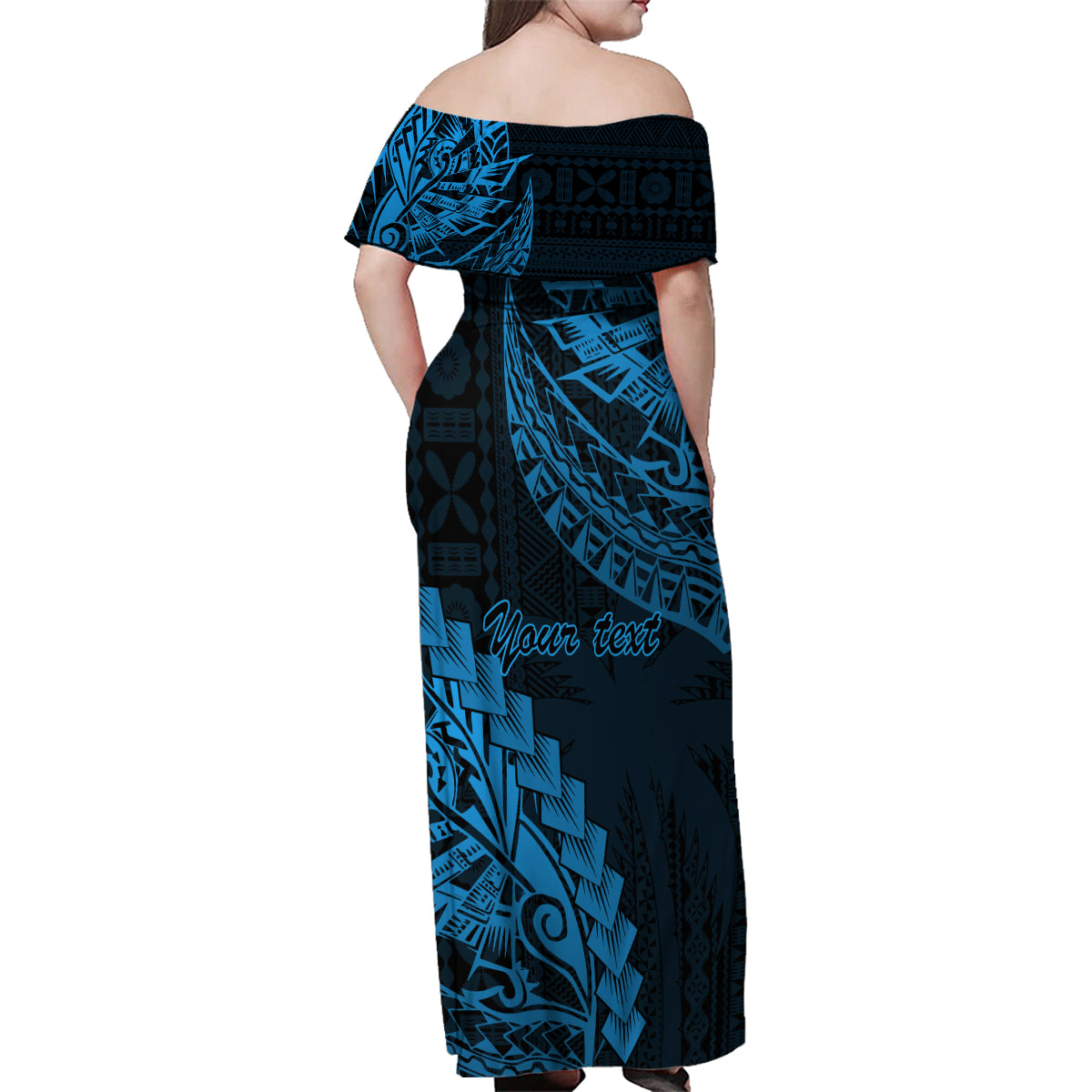 custom-fiji-rugby-family-matching-off-shoulder-maxi-dress-and-hawaiian-shirt-kaiviti-fijian-tribal-world-cup-blue-no2