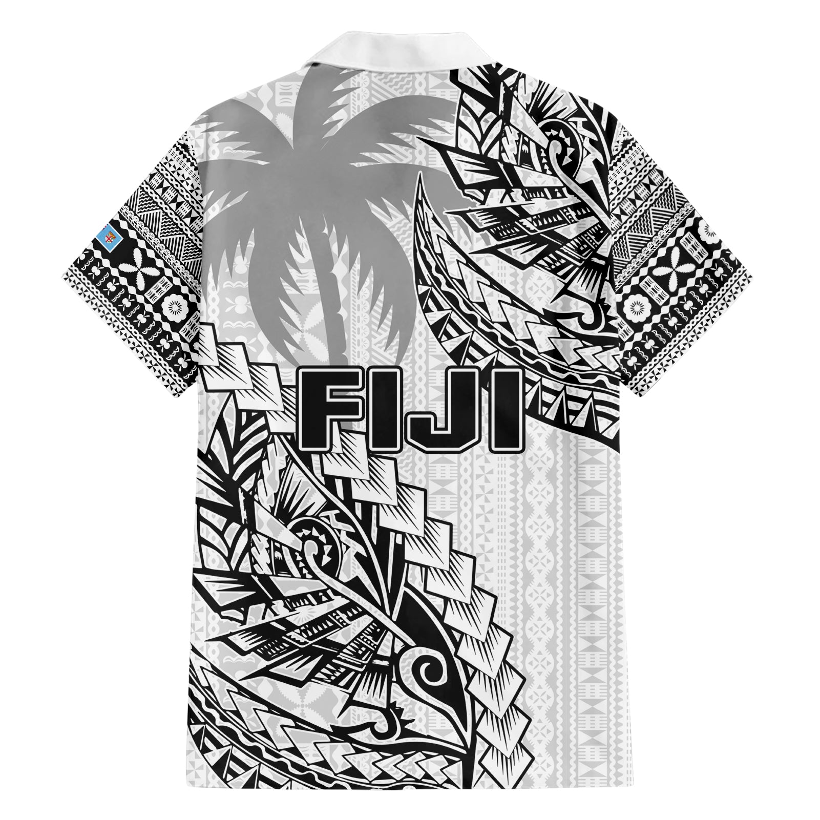 Fiji Rugby Hawaiian Shirt Kaiviti Fijian Tribal World Cup White - Vibe Hoodie Shop