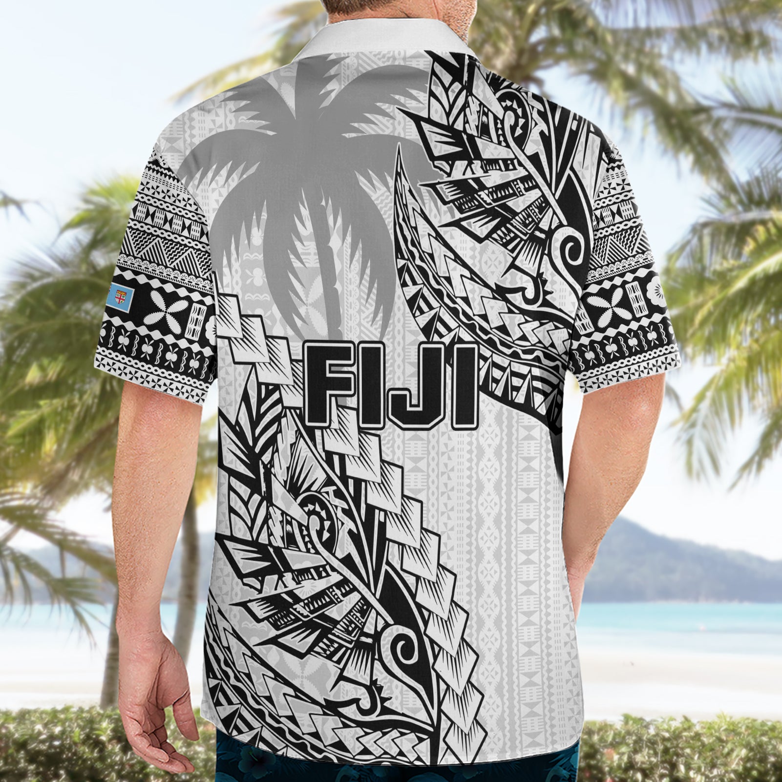 Fiji Rugby Hawaiian Shirt Kaiviti Fijian Tribal World Cup White - Vibe Hoodie Shop