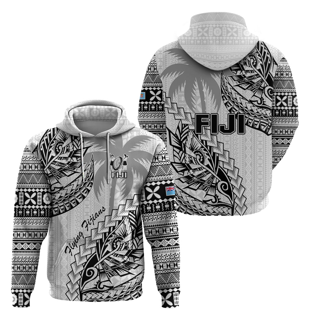 Fiji Rugby Hoodie Kaiviti Fijian Tribal World Cup White LT9 - Vibe Hoodie Shop