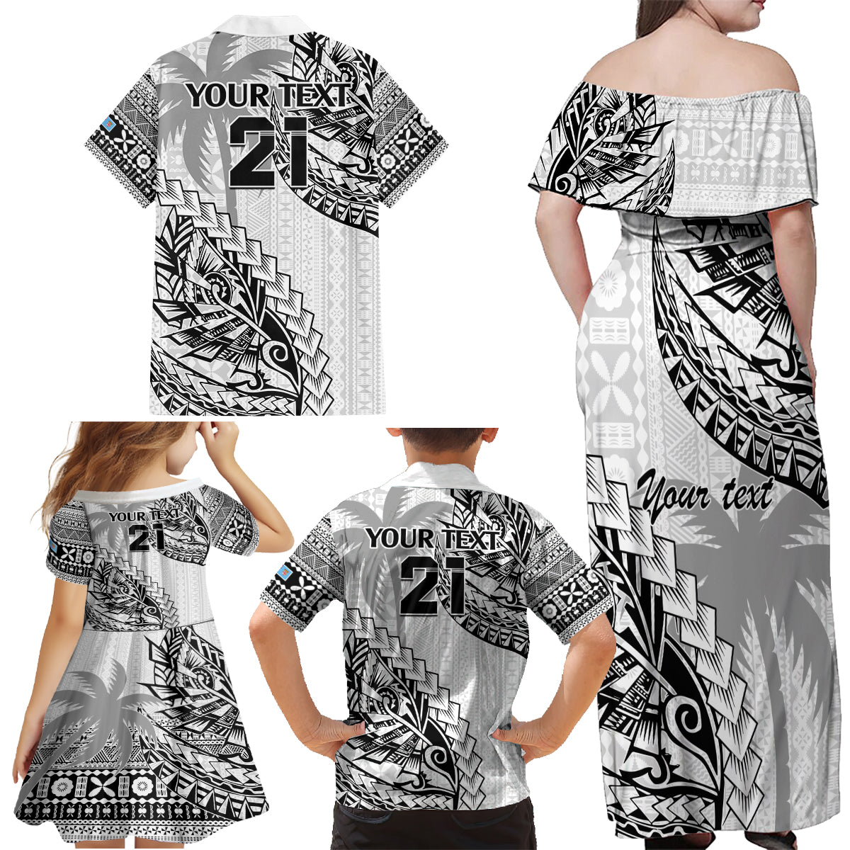 custom-fiji-rugby-family-matching-off-shoulder-maxi-dress-and-hawaiian-shirt-kaiviti-fijian-tribal-world-cup-white