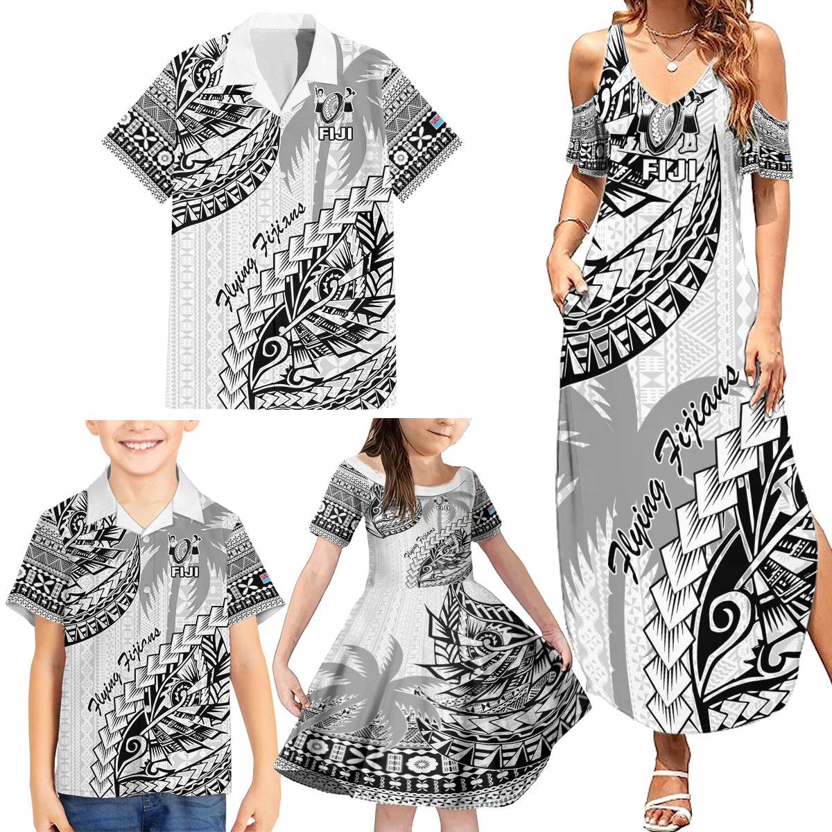 custom-fiji-rugby-family-matching-summer-maxi-dress-and-hawaiian-shirt-kaiviti-fijian-tribal-world-cup-white