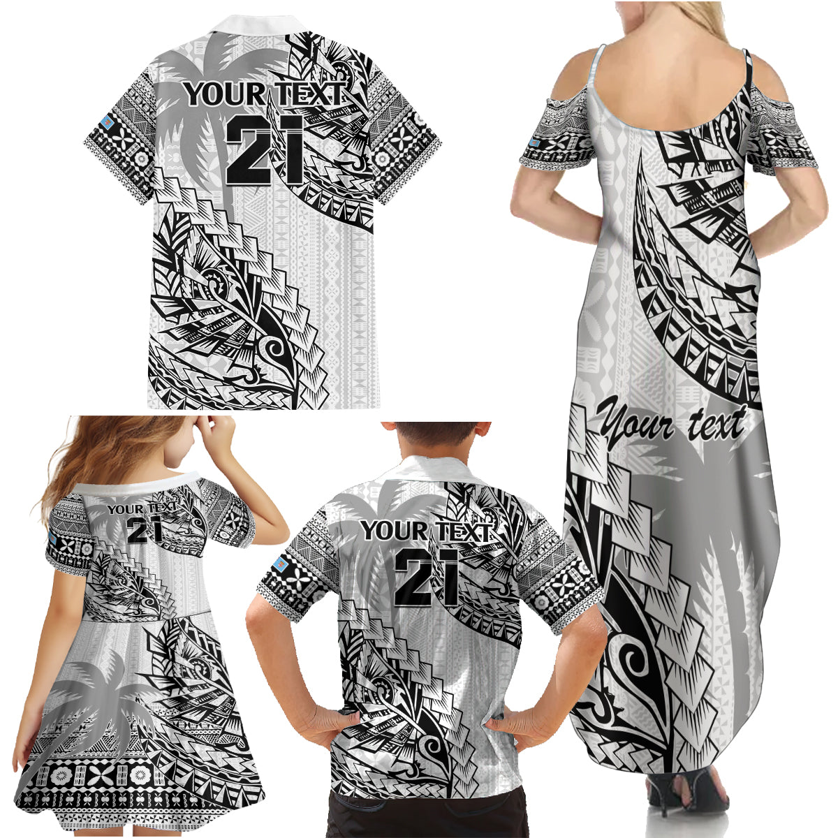 custom-fiji-rugby-family-matching-summer-maxi-dress-and-hawaiian-shirt-kaiviti-fijian-tribal-world-cup-white