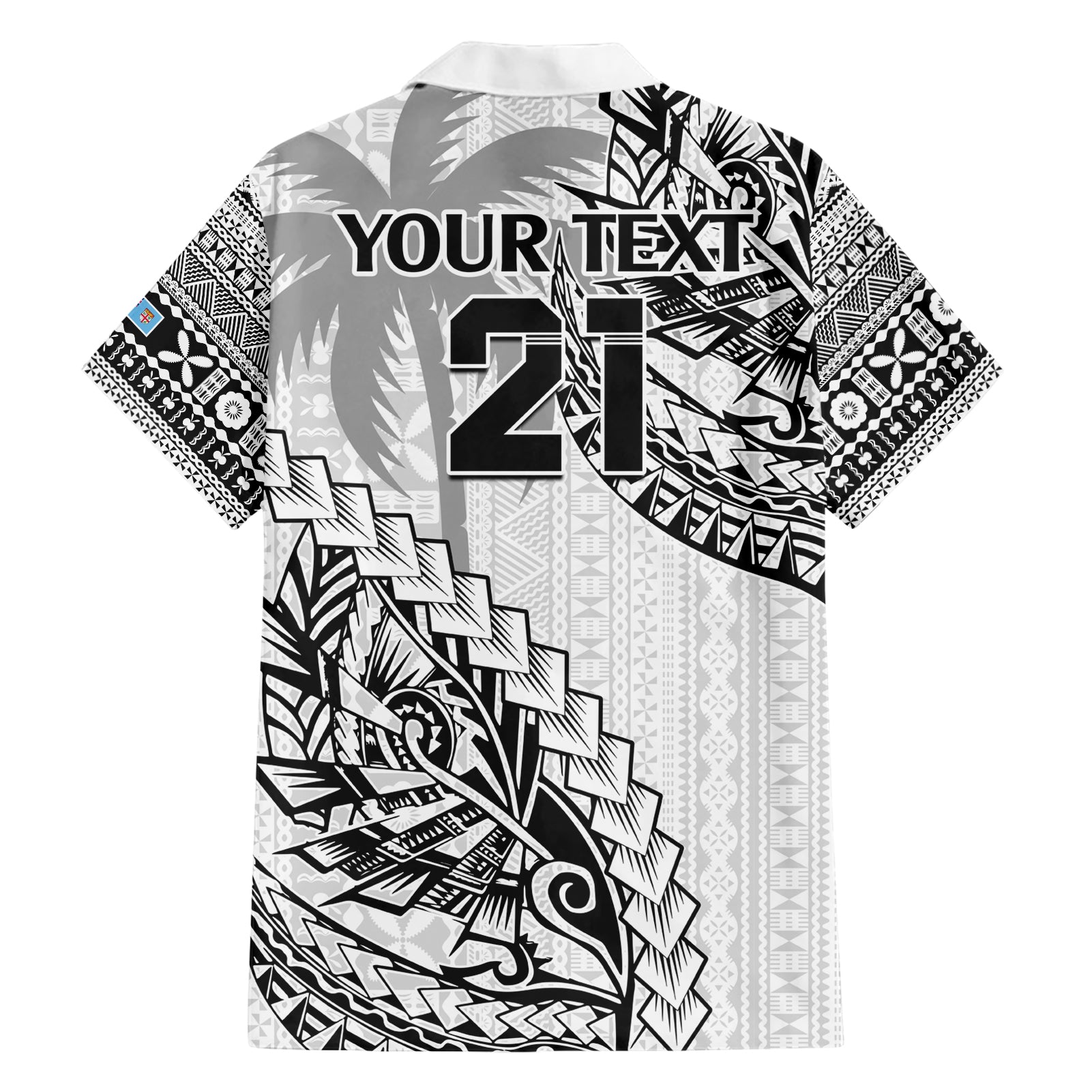 Custom Fiji Rugby Hawaiian Shirt Kaiviti Fijian Tribal World Cup White - Vibe Hoodie Shop