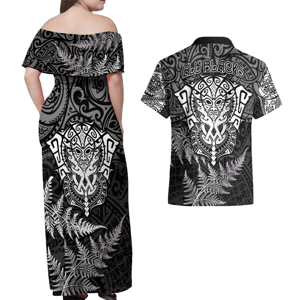 new-zealand-rugby-couples-matching-off-shoulder-maxi-dress-and-hawaiian-shirt-silver-fern-all-black-mix-ta-moko-white-style