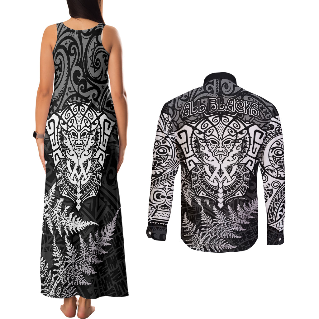 new-zealand-rugby-couples-matching-tank-maxi-dress-and-long-sleeve-button-shirts-silver-fern-all-black-mix-ta-moko-white-style