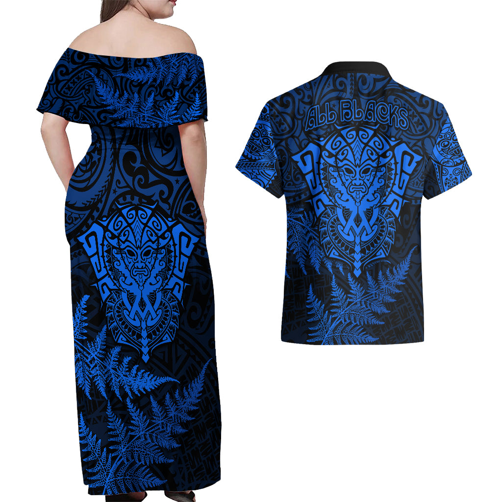 new-zealand-rugby-couples-matching-off-shoulder-maxi-dress-and-hawaiian-shirt-silver-fern-all-black-mix-ta-moko-blue-style