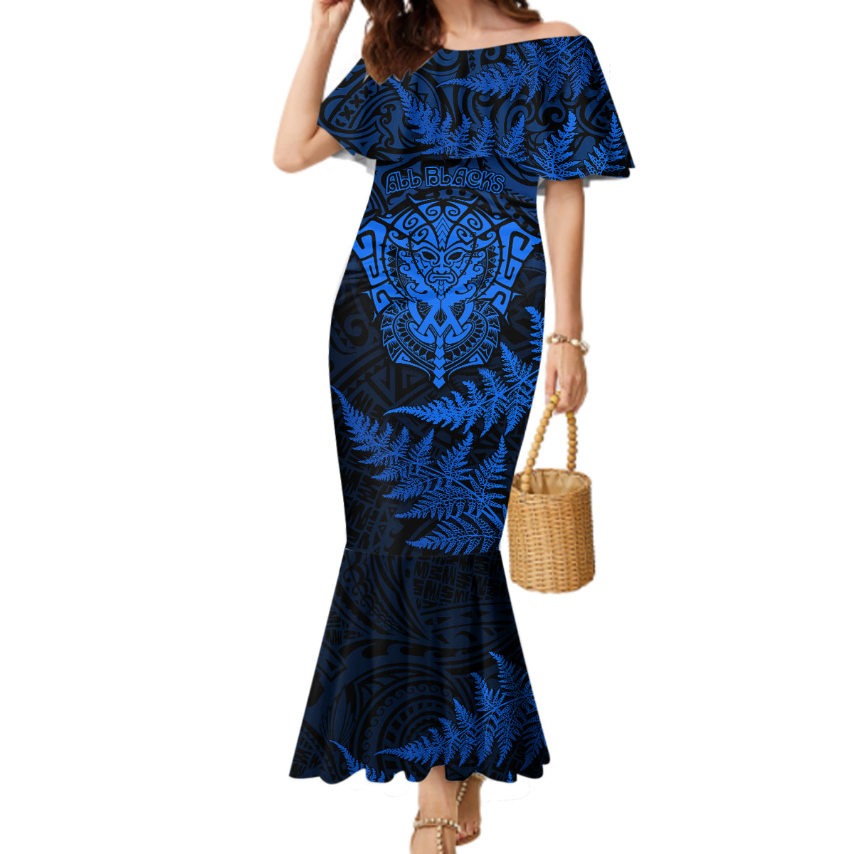 new-zealand-rugby-mermaid-dress-silver-fern-all-black-mix-ta-moko-blue-style