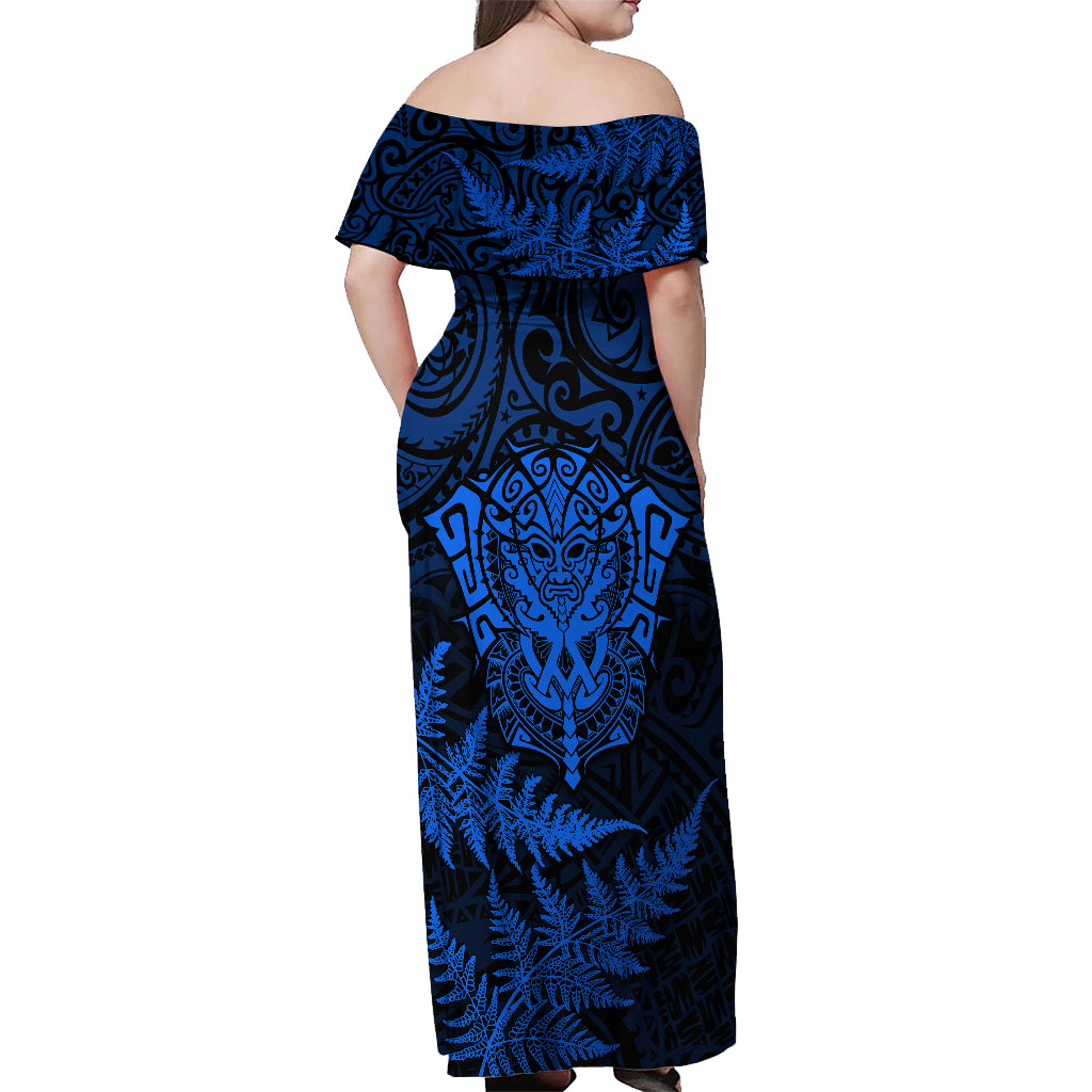personalised-new-zealand-rugby-off-shoulder-maxi-dress-silver-fern-all-black-mix-ta-moko-blue-style