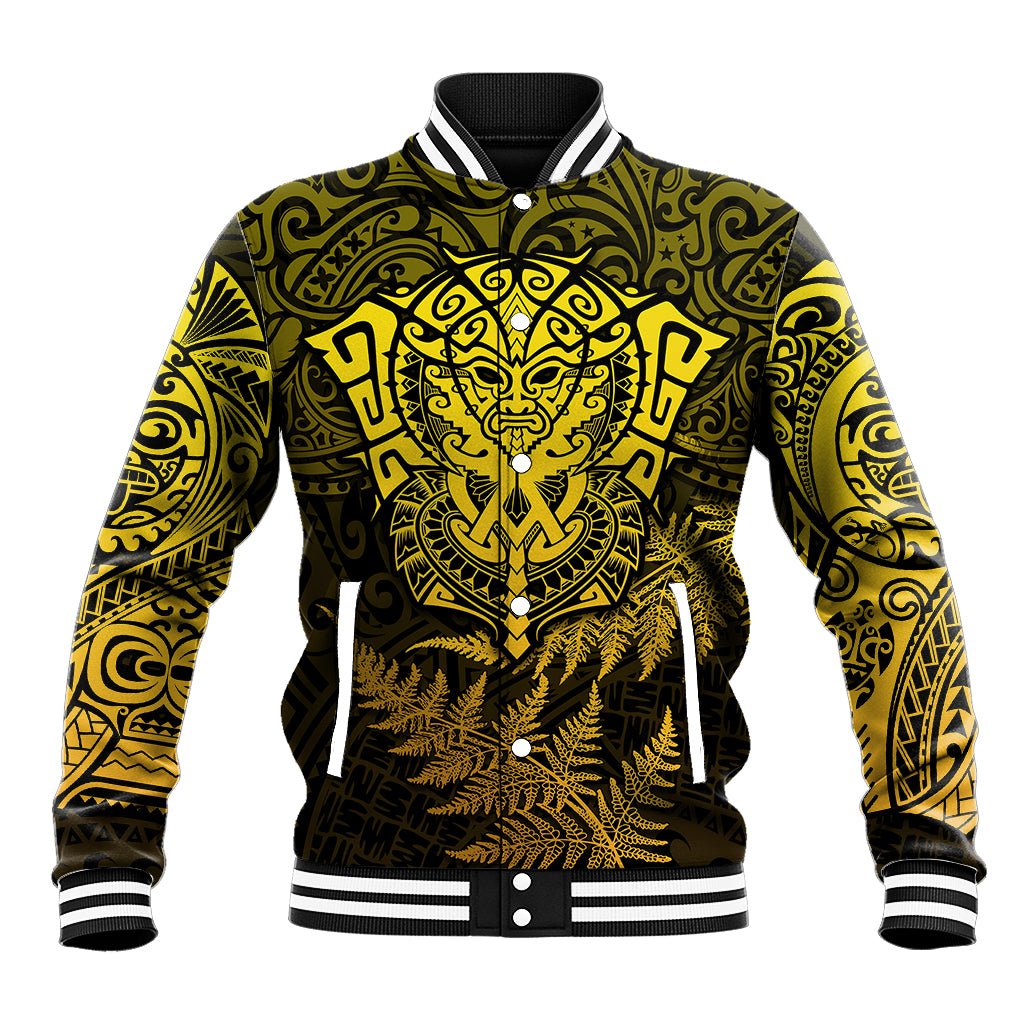New Zealand Rugby Baseball Jacket Silver Fern All Black Mix Ta Moko Gold Style - Vibe Hoodie Shop