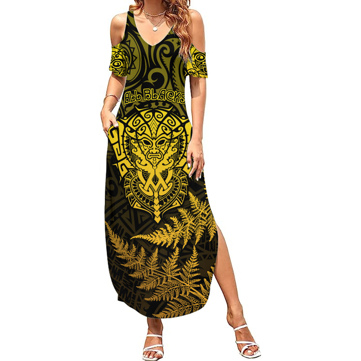 new-zealand-rugby-summer-maxi-dress-silver-fern-all-black-mix-ta-moko-gold-style