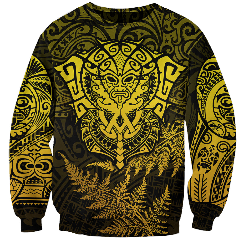 New Zealand Rugby Sweatshirt Silver Fern All Black Mix Ta Moko Gold Style - Vibe Hoodie Shop