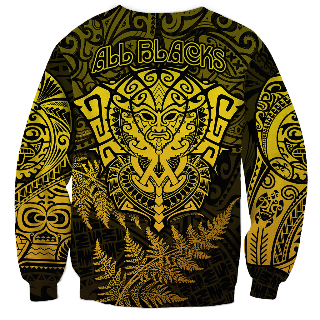 New Zealand Rugby Sweatshirt Silver Fern All Black Mix Ta Moko Gold Style - Vibe Hoodie Shop