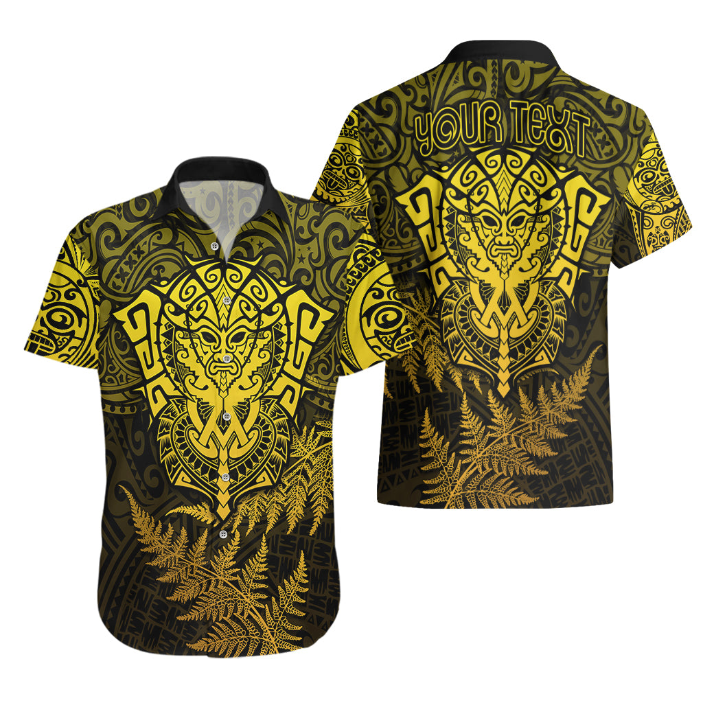 New Zealand Rugby Hawaiian Shirt Silver Fern All Black Mix Ta Moko Gold Style - Vibe Hoodie Shop