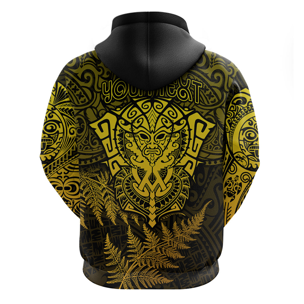 New Zealand Rugby Hoodie Silver Fern All Black Mix Ta Moko Gold Style LT9 - Vibe Hoodie Shop