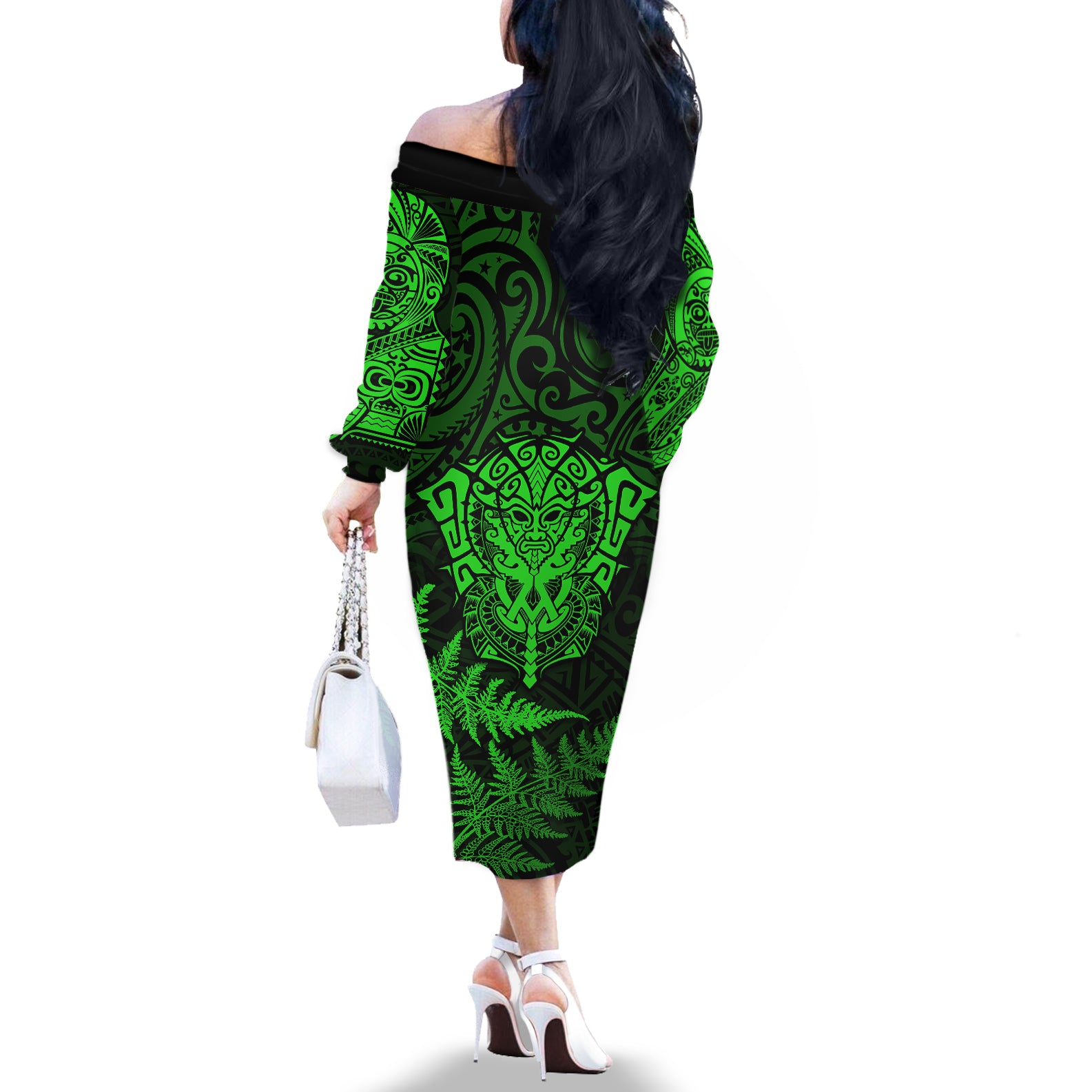 new-zealand-rugby-off-the-shoulder-long-sleeve-dress-silver-fern-all-black-mix-ta-moko-green-style
