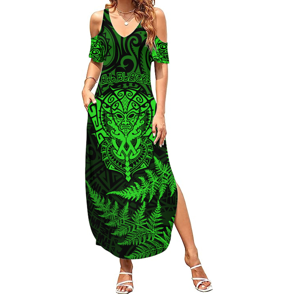 new-zealand-rugby-summer-maxi-dress-silver-fern-all-black-mix-ta-moko-green-style
