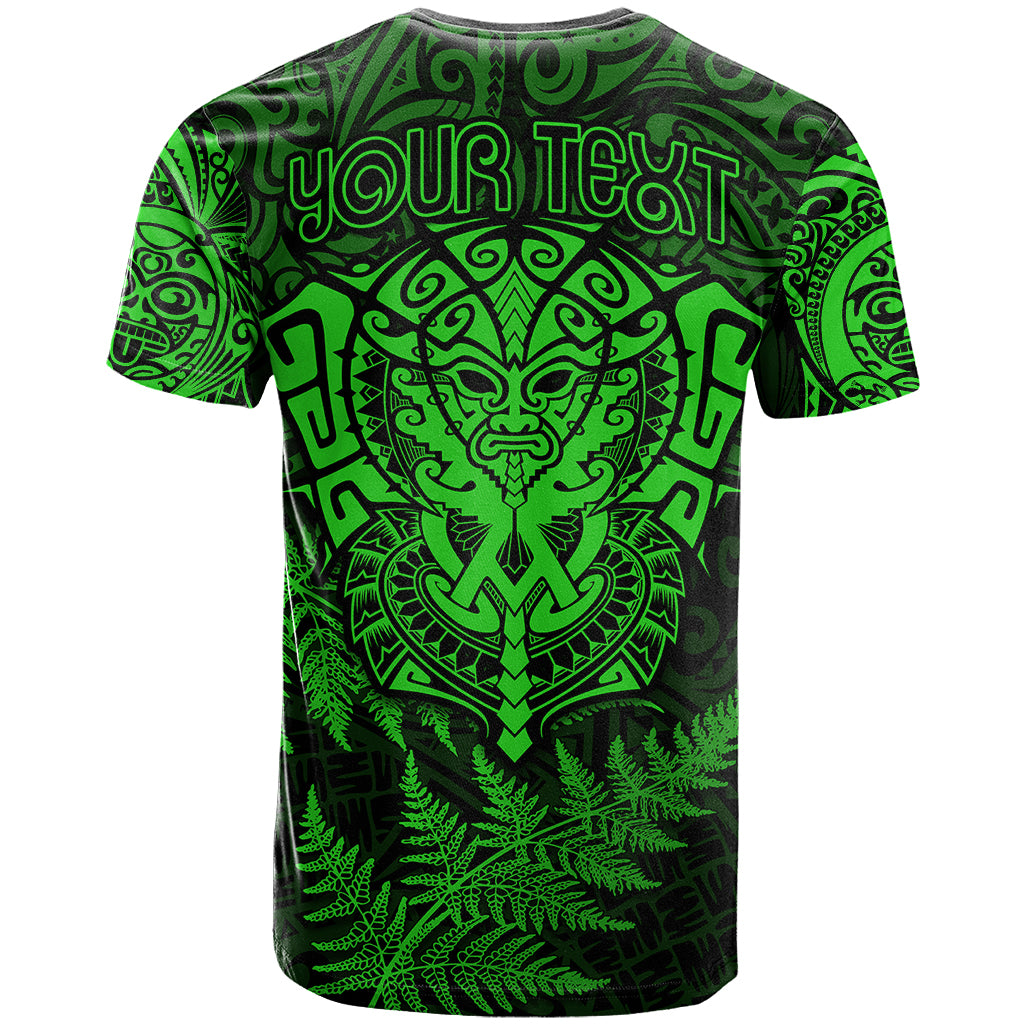 New Zealand Rugby T Shirt Silver Fern All Black Mix Ta Moko Green Style LT9 - Vibe Hoodie Shop