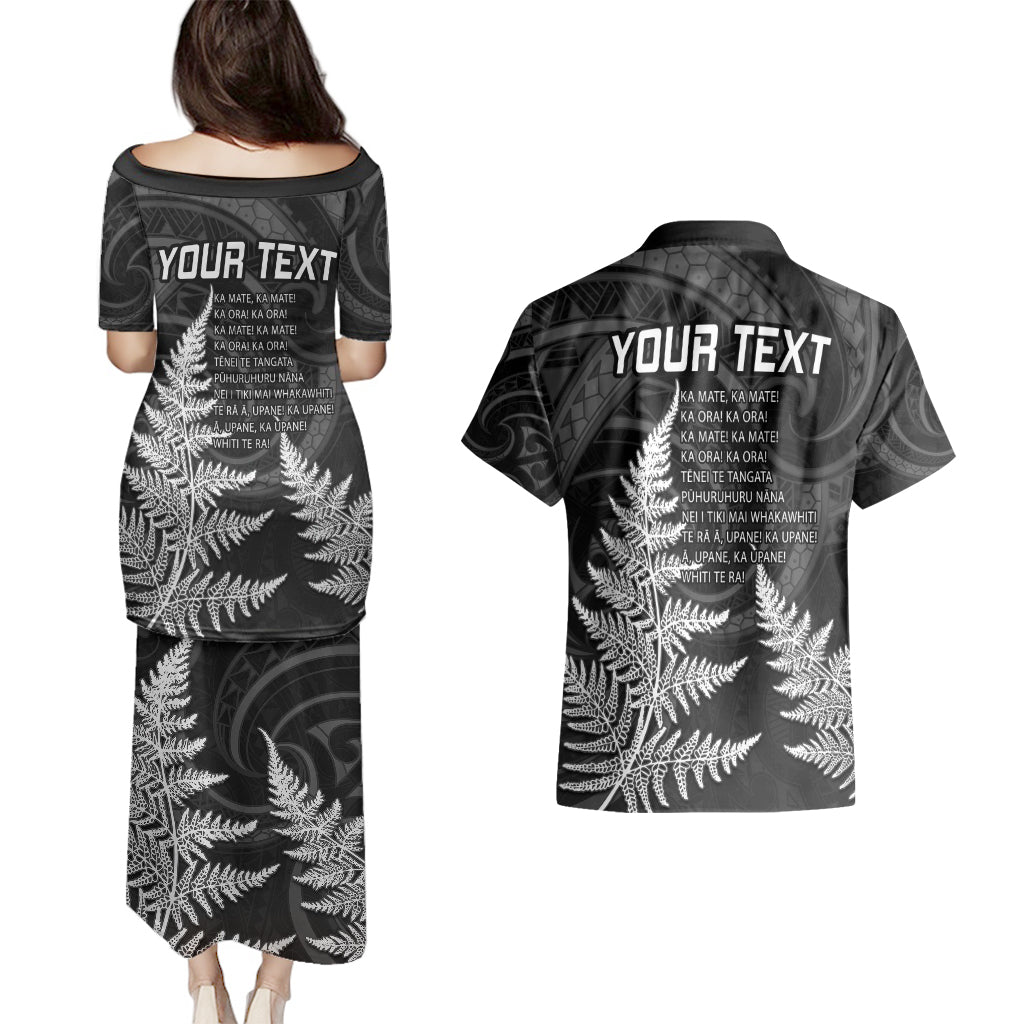 personalised-new-zealand-rugby-couples-matching-puletasi-dress-and-hawaiian-shirt-aotearoa-ka-mate-haka-all-black-mix-ta-moko-white-style