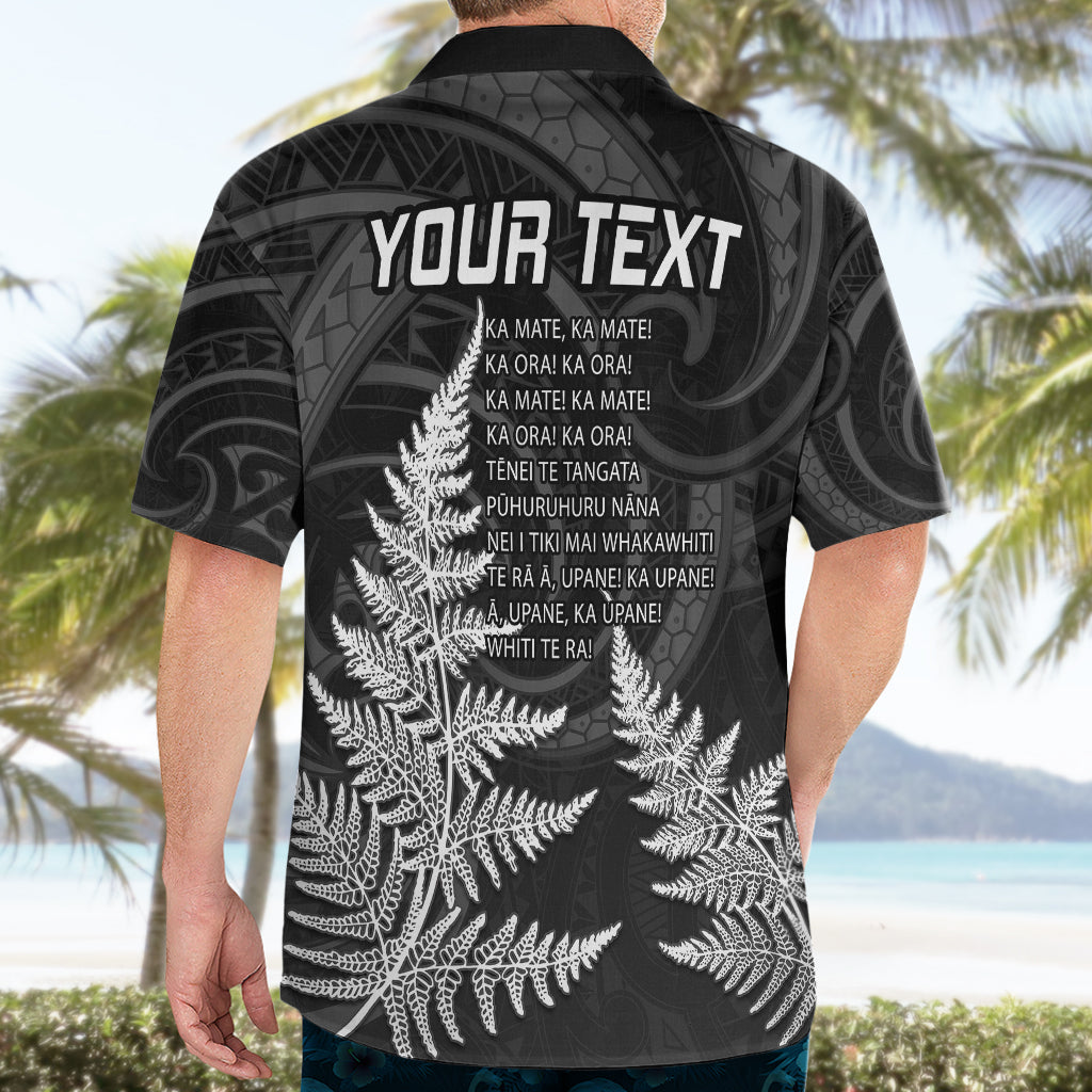 Personalised New Zealand Rugby Hawaiian Shirt Aotearoa Ka Mate Haka All Black Mix Ta Moko White Style - Vibe Hoodie Shop