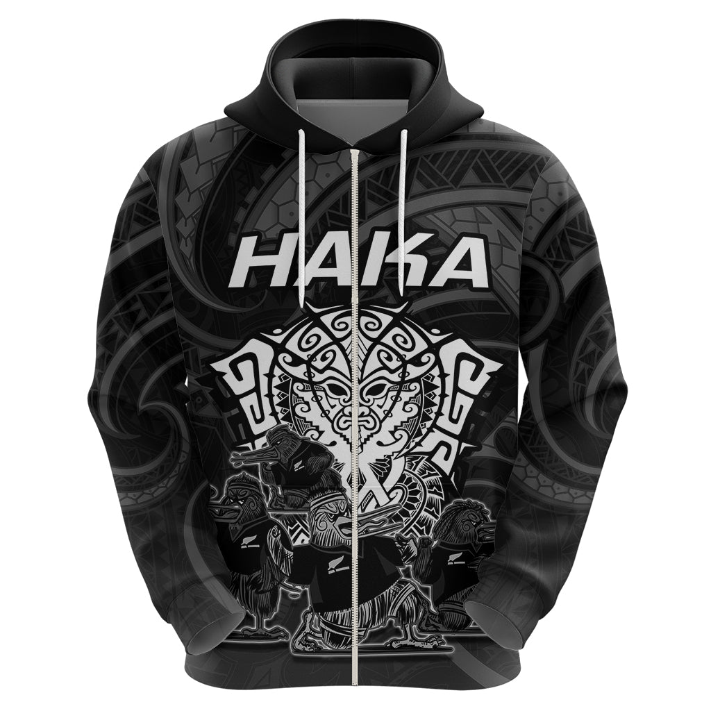 Personalised New Zealand Rugby Hoodie Aotearoa Ka Mate Haka All Black Mix Ta Moko White Style LT9 - Vibe Hoodie Shop