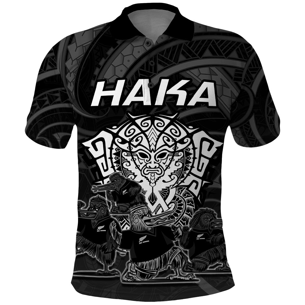 Personalised New Zealand Rugby Polo Shirt Aotearoa Ka Mate Haka All Black Mix Ta Moko White Style LT9 - Vibe Hoodie Shop
