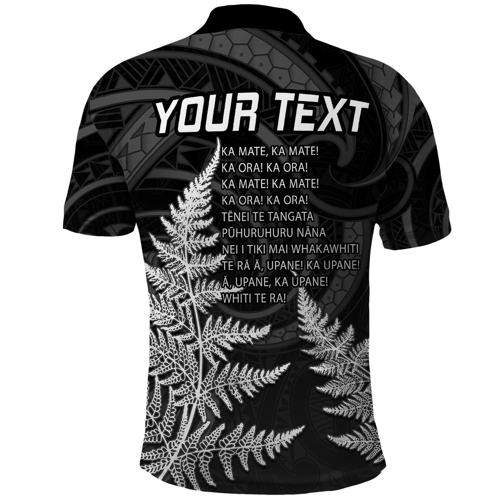 Personalised New Zealand Rugby Polo Shirt Aotearoa Ka Mate Haka All Black Mix Ta Moko White Style LT9 - Vibe Hoodie Shop