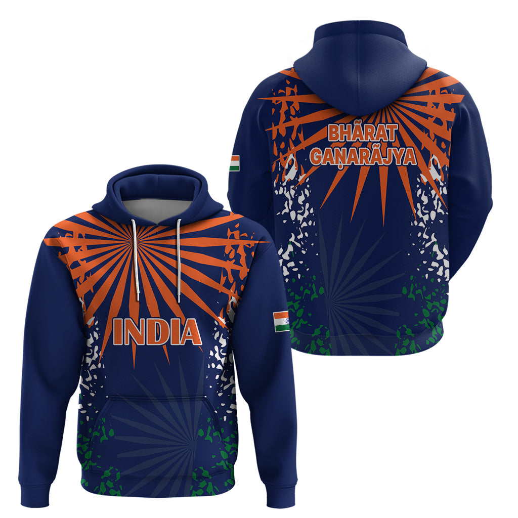 India Cricket 2023 Hoodie Bharat Simple Flag Style LT9 - Vibe Hoodie Shop