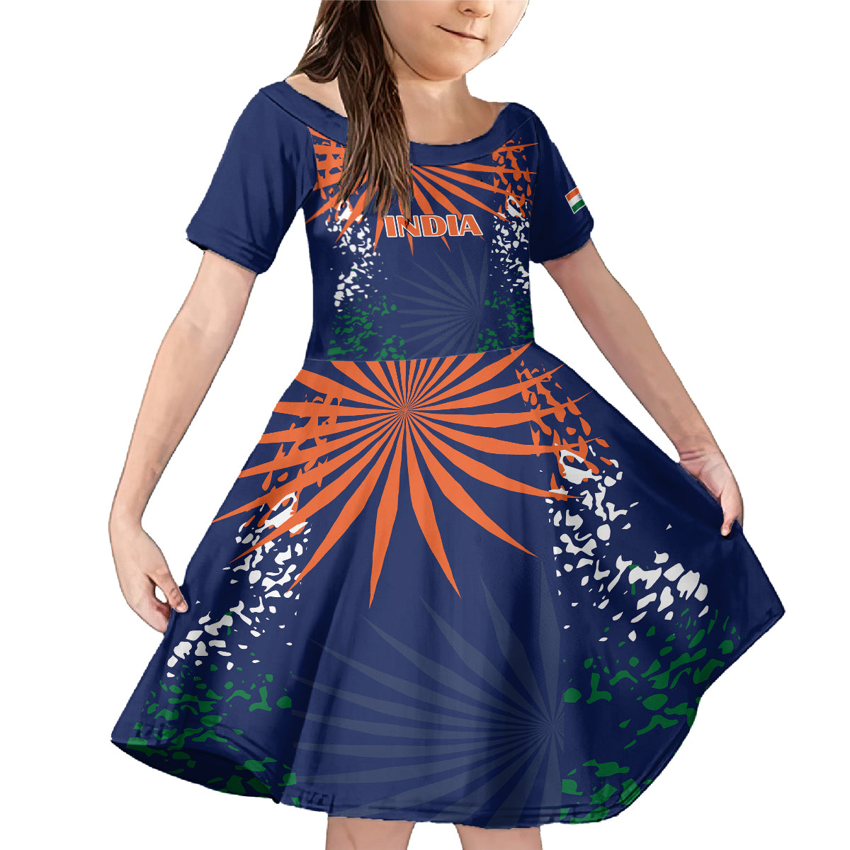 custom-india-cricket-2023-family-matching-mermaid-dress-and-hawaiian-shirt-bharat-simple-flag-style