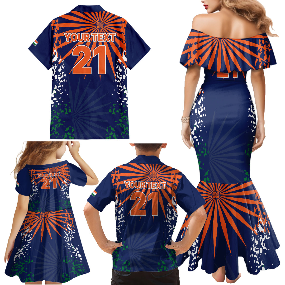 custom-india-cricket-2023-family-matching-mermaid-dress-and-hawaiian-shirt-bharat-simple-flag-style