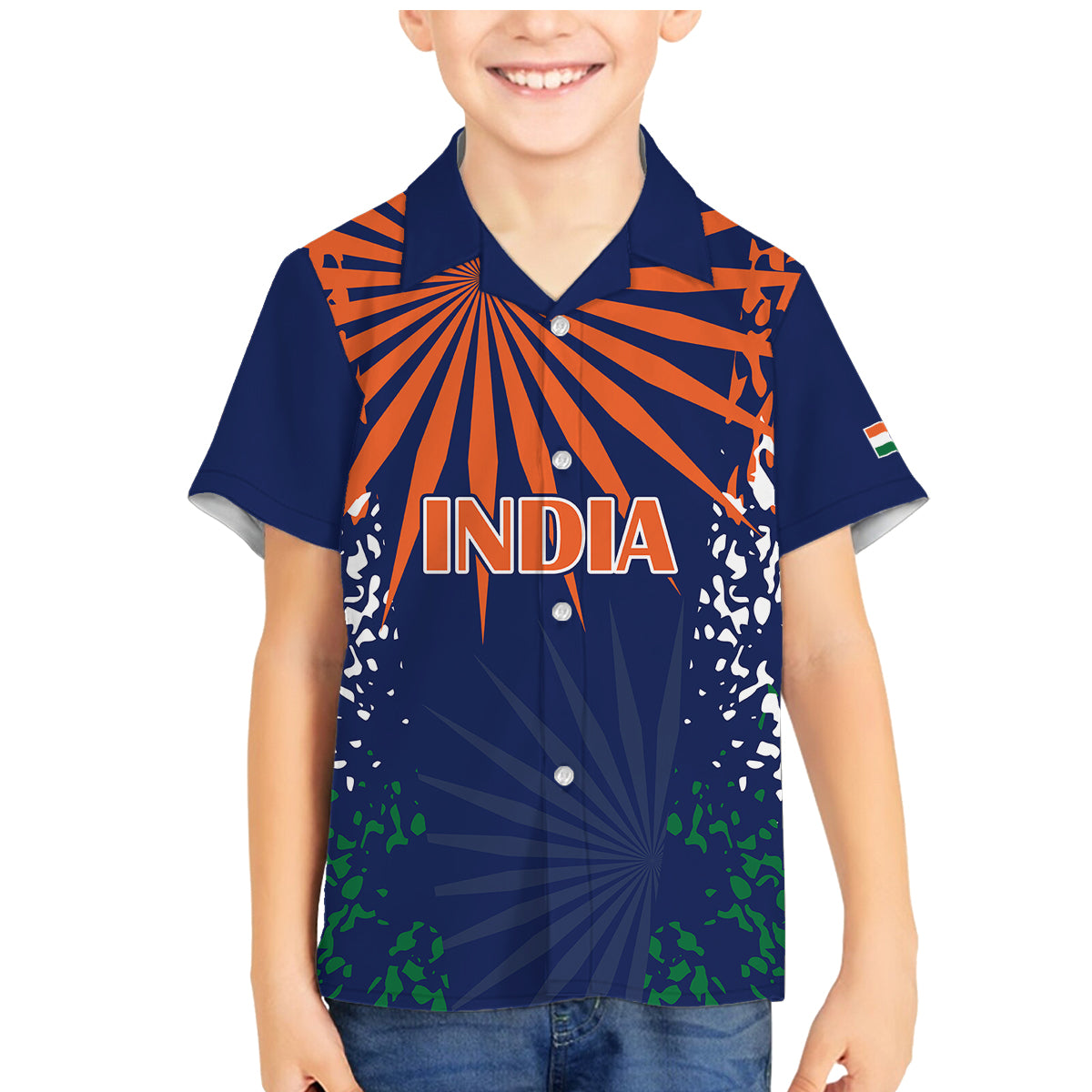 custom-india-cricket-2023-family-matching-mermaid-dress-and-hawaiian-shirt-bharat-simple-flag-style