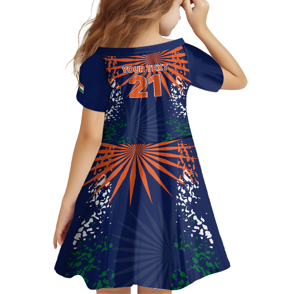 custom-india-cricket-2023-family-matching-off-shoulder-long-sleeve-dress-and-hawaiian-shirt-bharat-simple-flag-style