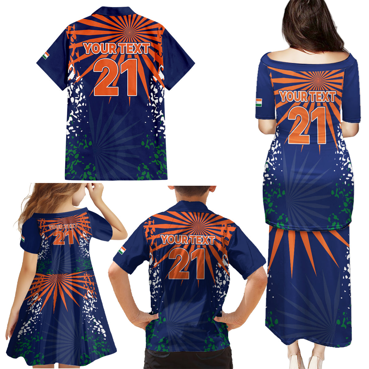 custom-india-cricket-2023-family-matching-puletasi-dress-and-hawaiian-shirt-bharat-simple-flag-style