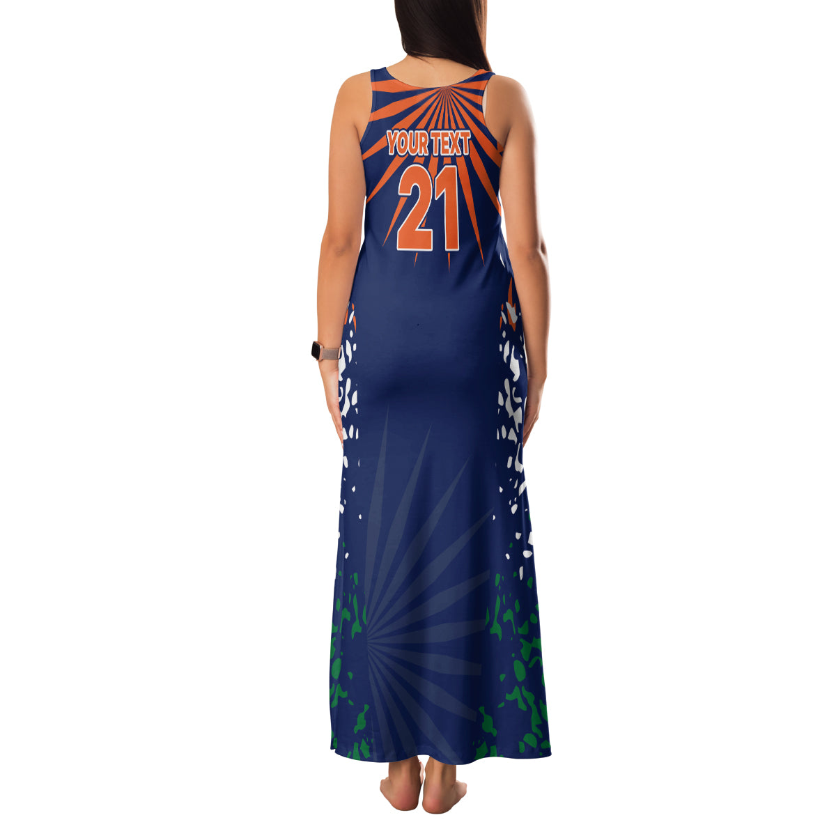 custom-india-cricket-2023-family-matching-tank-maxi-dress-and-hawaiian-shirt-bharat-simple-flag-style