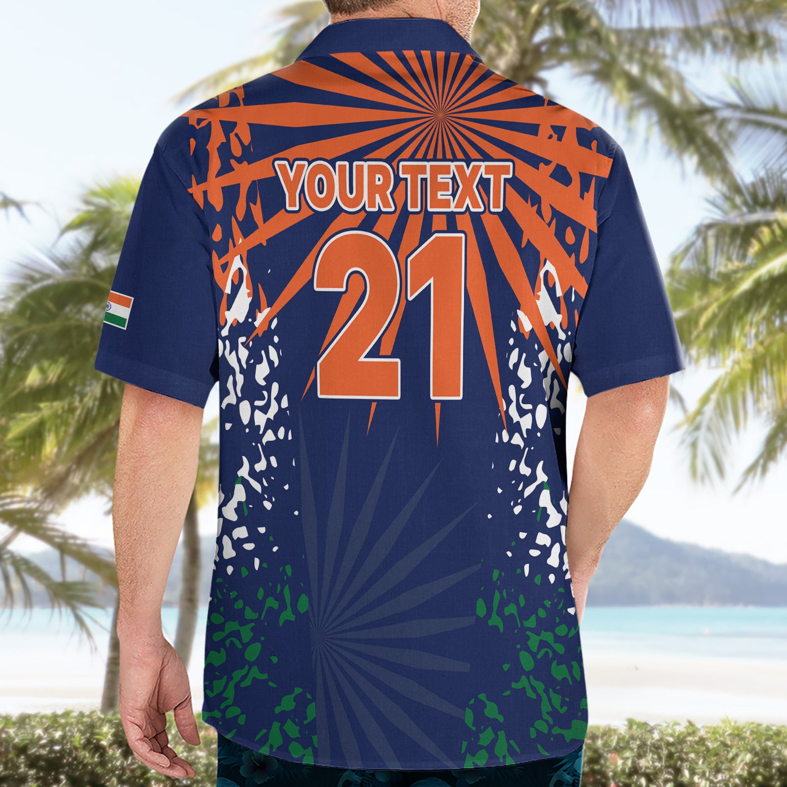 Custom India Cricket 2023 Hawaiian Shirt Bharat Simple Flag Style - Vibe Hoodie Shop