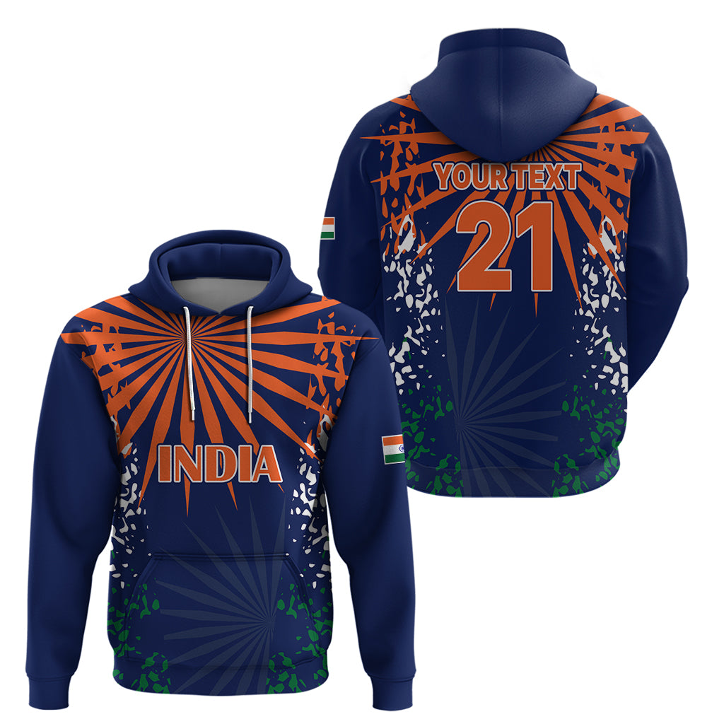 Custom India Cricket 2023 Hoodie Bharat Simple Flag Style LT9 - Vibe Hoodie Shop
