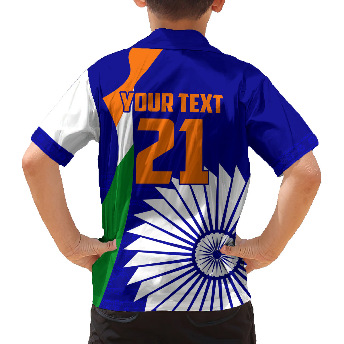 custom-india-cricket-family-matching-long-sleeve-bodycon-dress-and-hawaiian-shirt-men-in-blue-world-cup-2023-bharat-flag-style