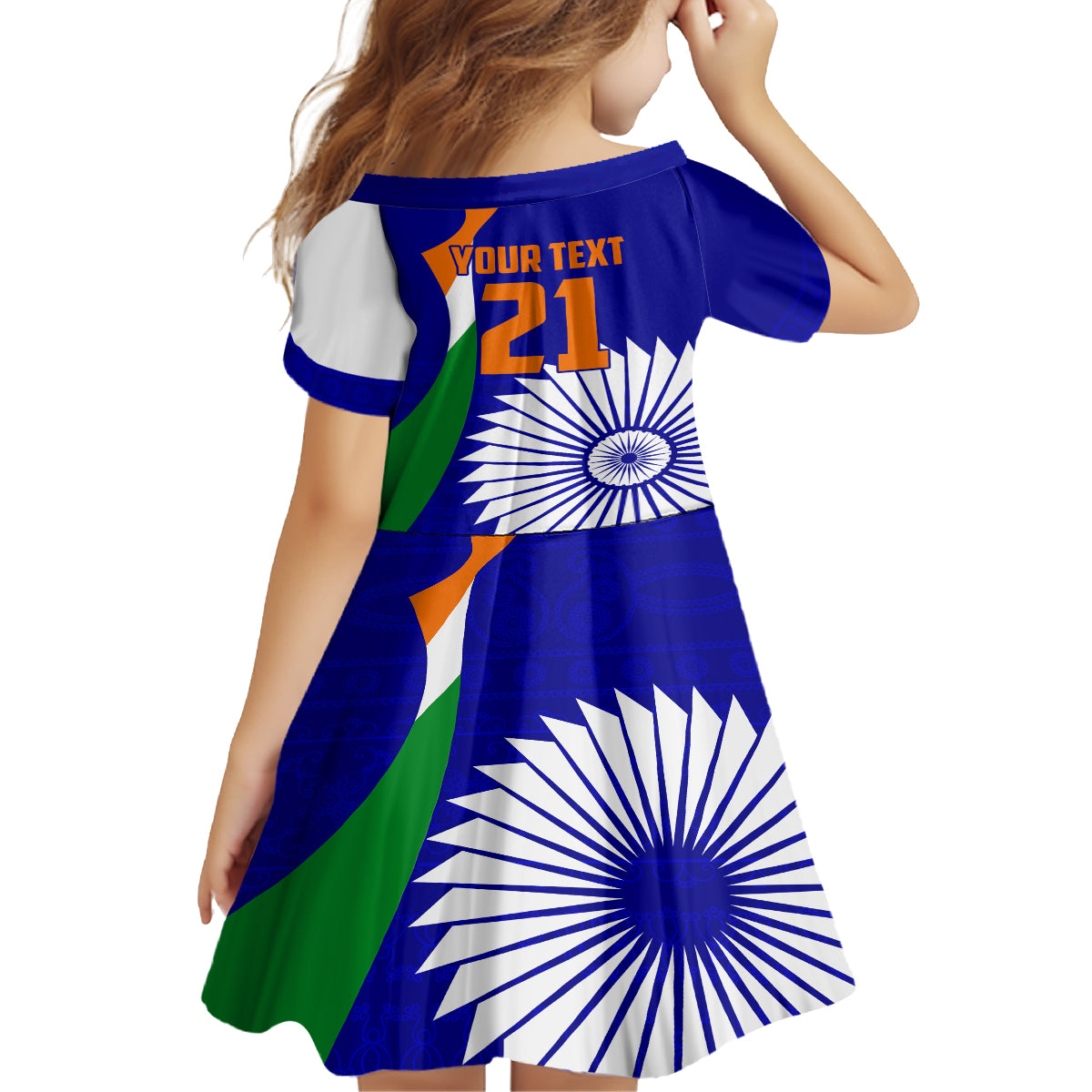 custom-india-cricket-family-matching-off-shoulder-short-dress-and-hawaiian-shirt-men-in-blue-world-cup-2023-bharat-flag-style