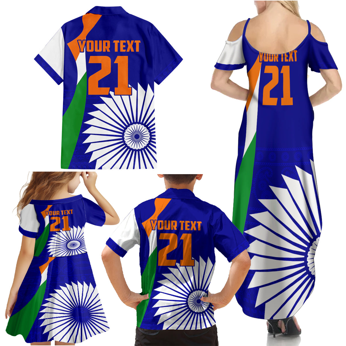 custom-india-cricket-family-matching-summer-maxi-dress-and-hawaiian-shirt-men-in-blue-world-cup-2023-bharat-flag-style