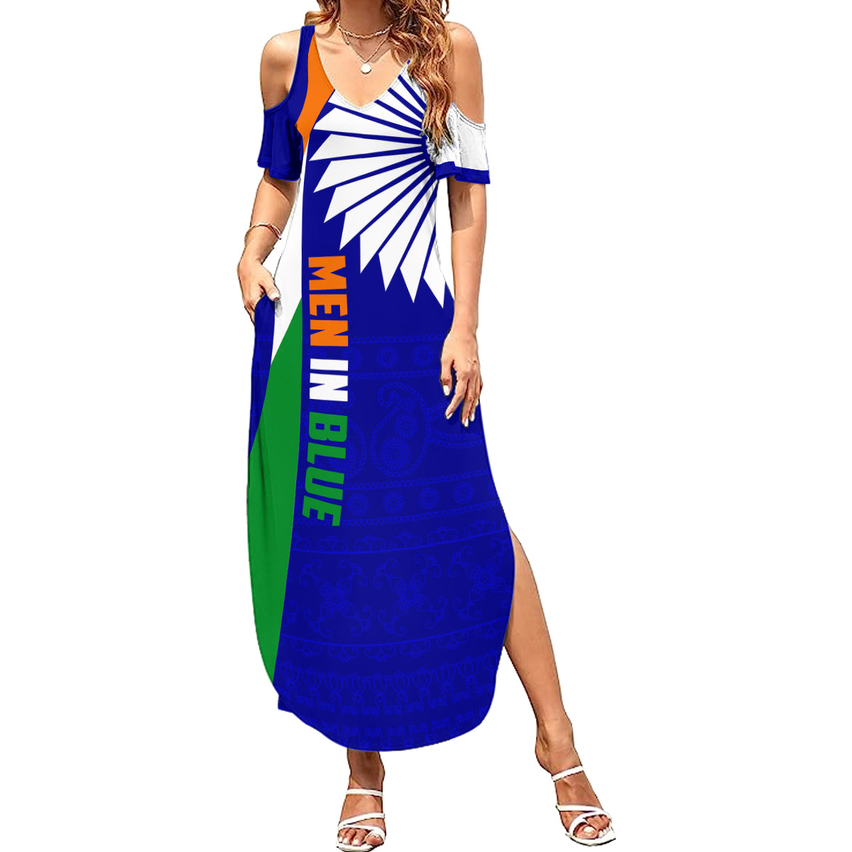 custom-india-cricket-family-matching-summer-maxi-dress-and-hawaiian-shirt-men-in-blue-world-cup-2023-bharat-flag-style