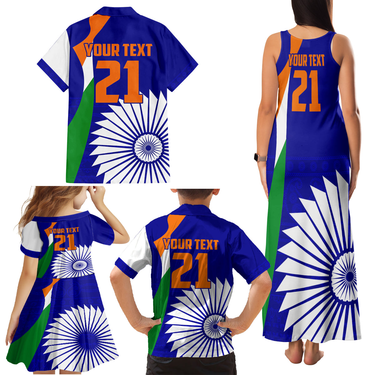 custom-india-cricket-family-matching-tank-maxi-dress-and-hawaiian-shirt-men-in-blue-world-cup-2023-bharat-flag-style