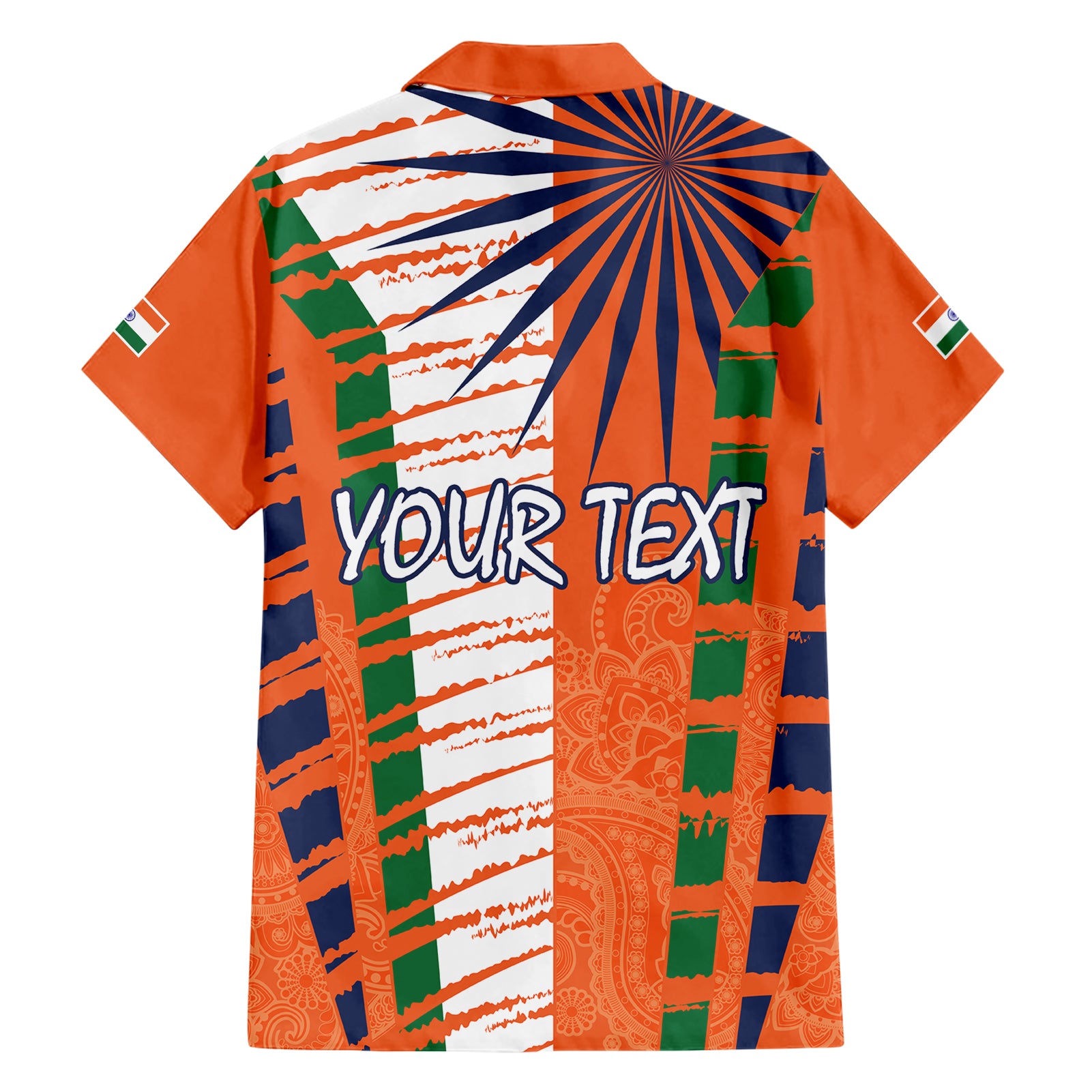 Personalised India Hawaiian Shirt Raising Sun Indian Pattern Mandala Murals - Vibe Hoodie Shop