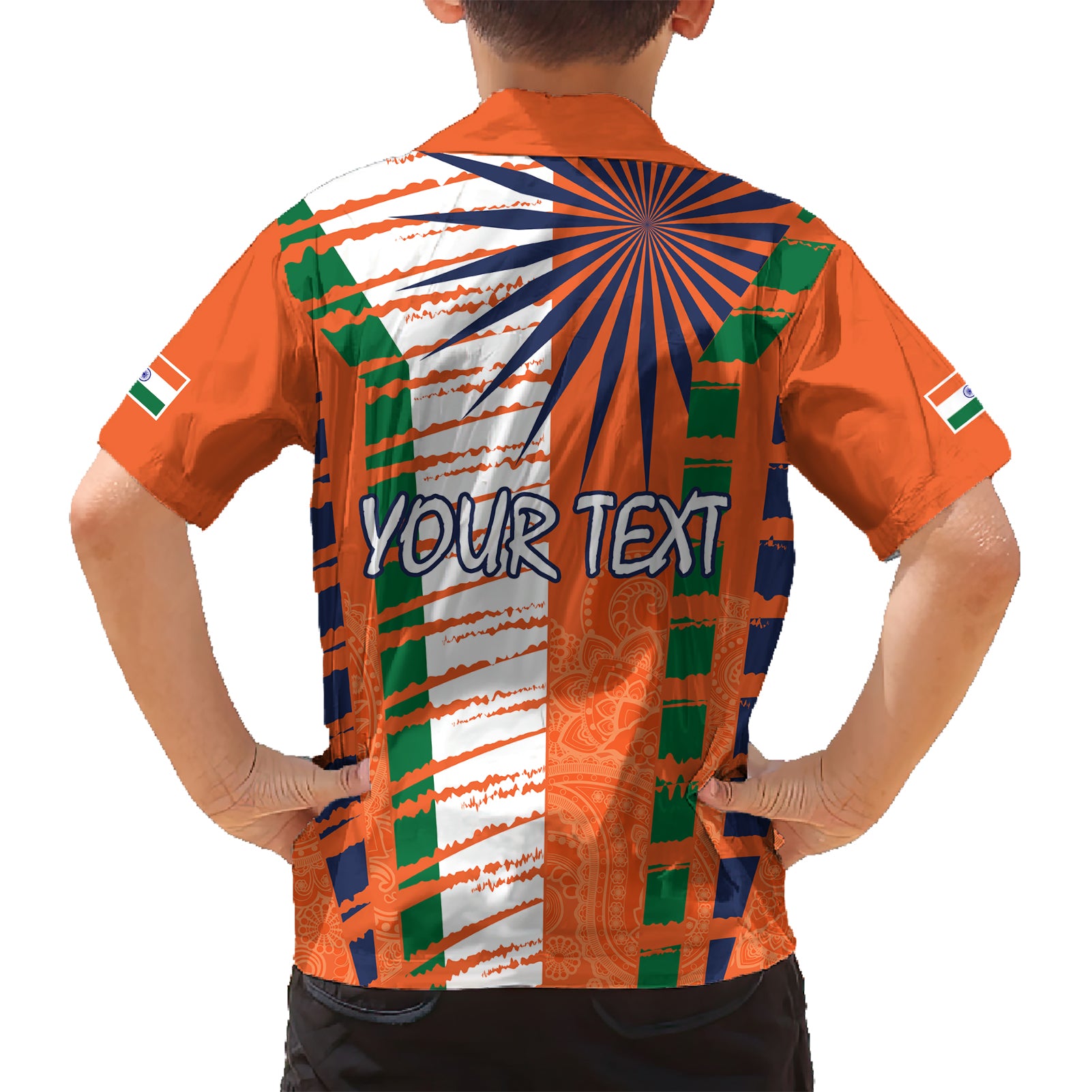 Personalised India Hawaiian Shirt Raising Sun Indian Pattern Mandala Murals - Vibe Hoodie Shop