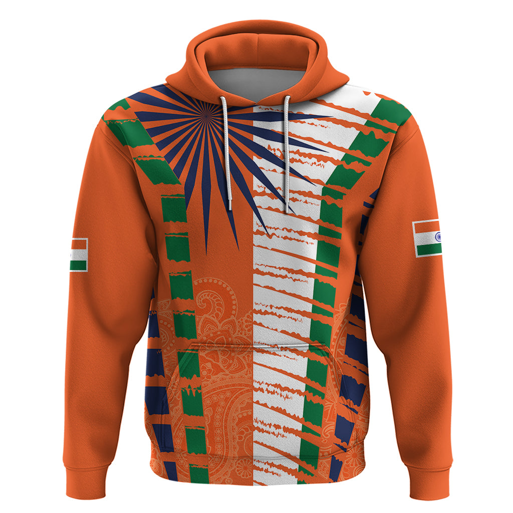 Personalised India Hoodie Raising Sun Indian Pattern Mandala Murals LT9 - Vibe Hoodie Shop