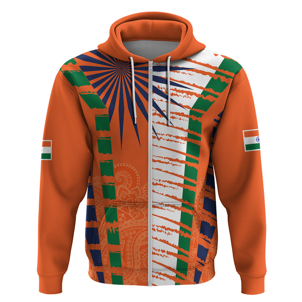 Personalised India Hoodie Raising Sun Indian Pattern Mandala Murals LT9 - Vibe Hoodie Shop