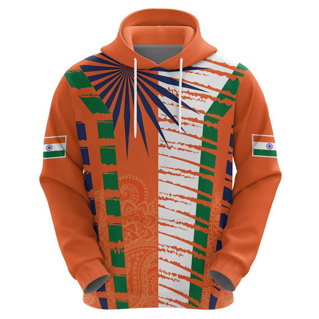 Personalised India Hoodie Raising Sun Indian Pattern Mandala Murals LT9 - Vibe Hoodie Shop