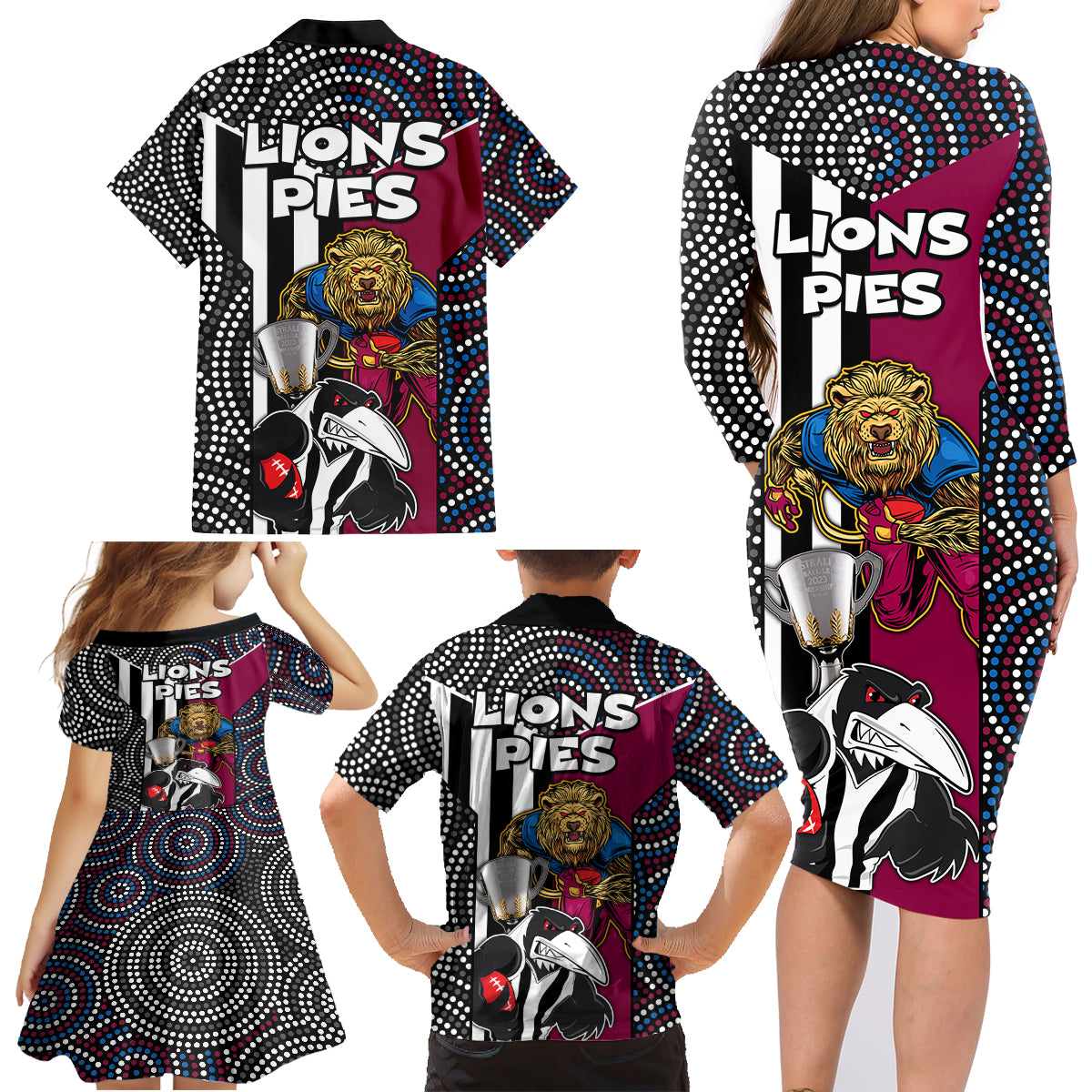 afl-magpies-combine-lions-family-matching-long-sleeve-bodycon-dress-and-hawaiian-shirt-together-go-champions-2023