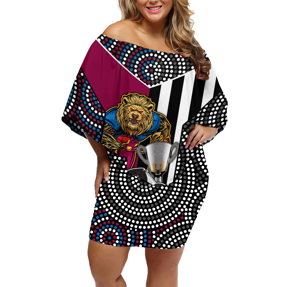 afl-magpies-combine-lions-family-matching-off-shoulder-short-dress-and-hawaiian-shirt-together-go-champions-2023